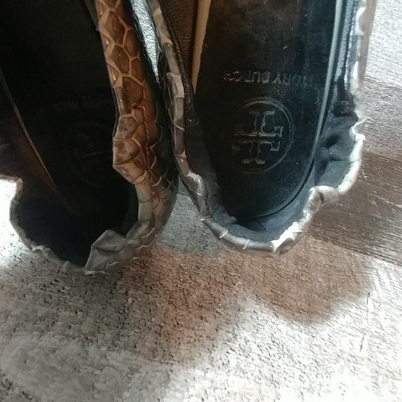 Tori Burch green crocodile ballet flats - Picture 5 of 11